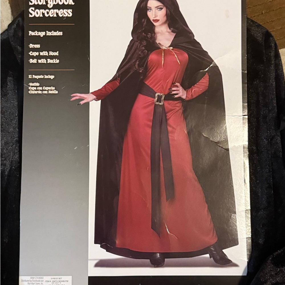 Sorceress Costume with Hooded Cape